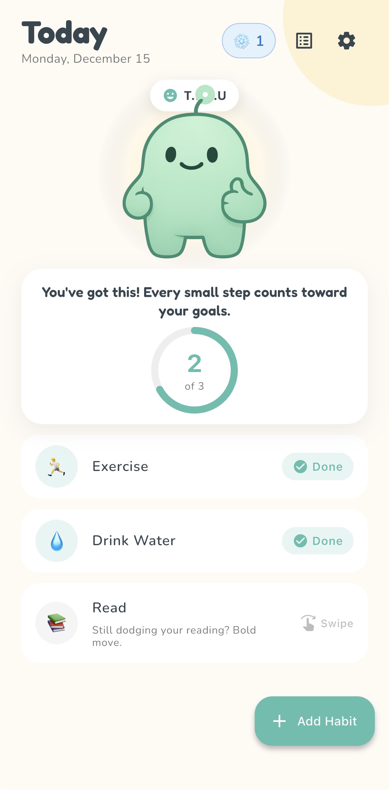 TINU providing encouragement